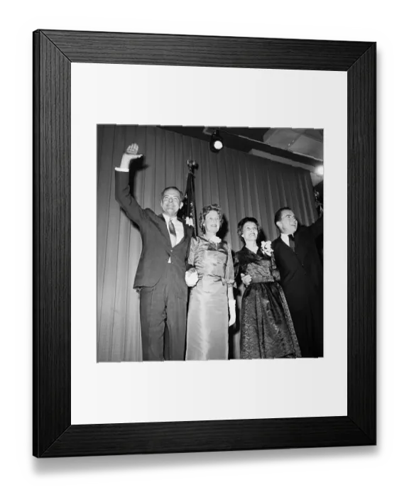 Framed Print : Richard Nixon, Henry Ldge Ar Gop Rally Framed Print : Richard Nixon, Henry Ldge Ar Gop Rally