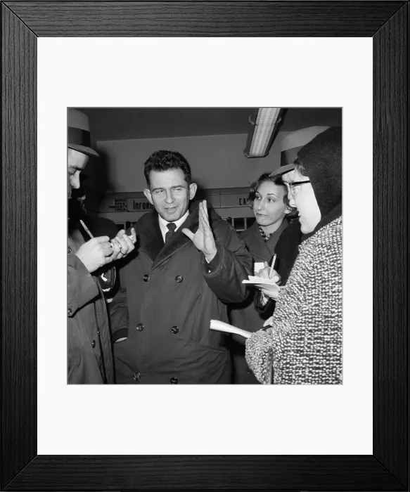Framed Print : Norman Mailer Giving Press Interview Framed Print : Norman Mailer Giving Press Interview