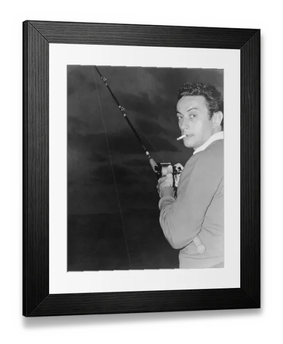 Framed Print : Lenny Bruce With Fishing Rod Framed Print : Lenny Bruce With Fishing Rod