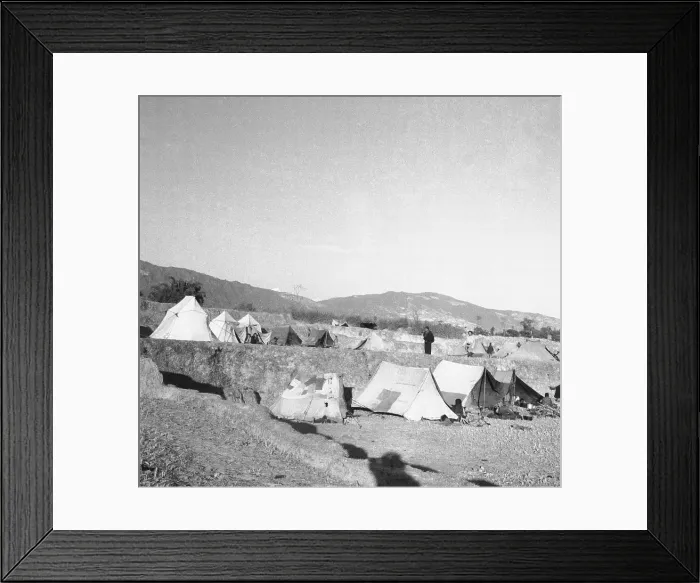 Framed Print : Tent Dwellings in Kathmandu Framed Print : Tent Dwellings in Kathmandu