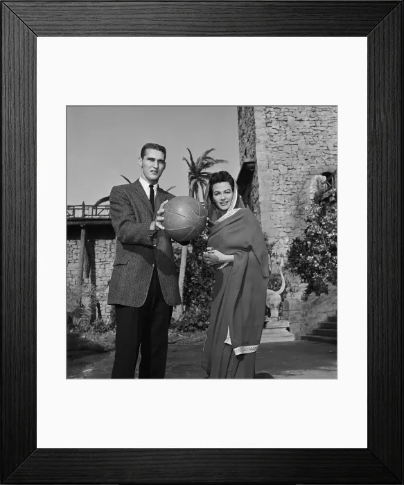 Framed Print : Jerry West and Yvonne De Carlo Framed Print : Jerry West and Yvonne De Carlo