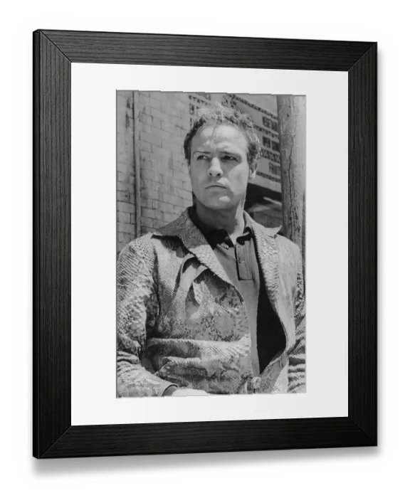 Framed Print : Portrait of Marlon Brando Framed Print : Portrait of Marlon Brando