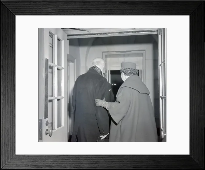 Framed Print : First Lady Aids President Eisenhower Framed Print : First Lady Aids President Eisenhower