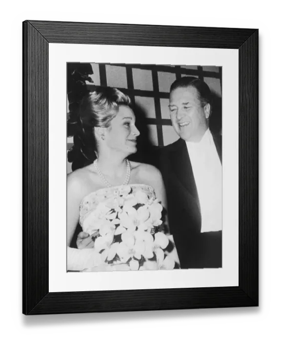 Framed Print : Charlotte Ford with Her Father Henry Ford II