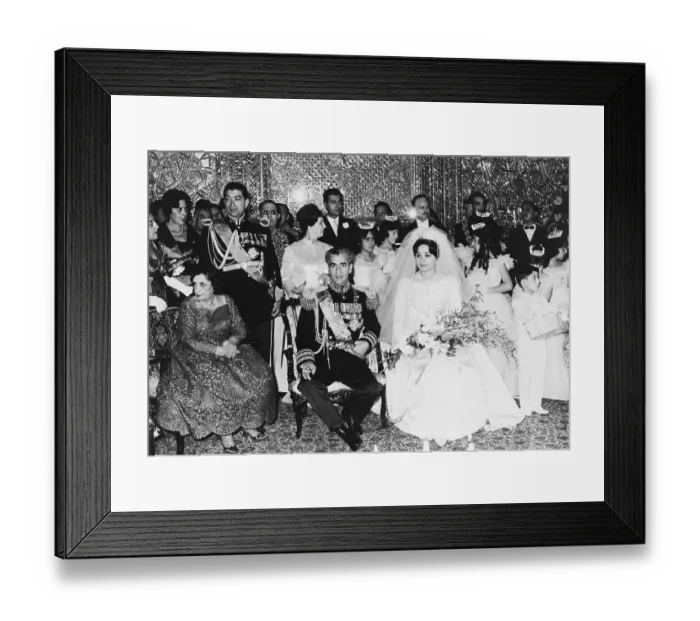Framed Print : The Shah of Iran and His New Wife Framed Print : The Shah of Iran and His New Wife