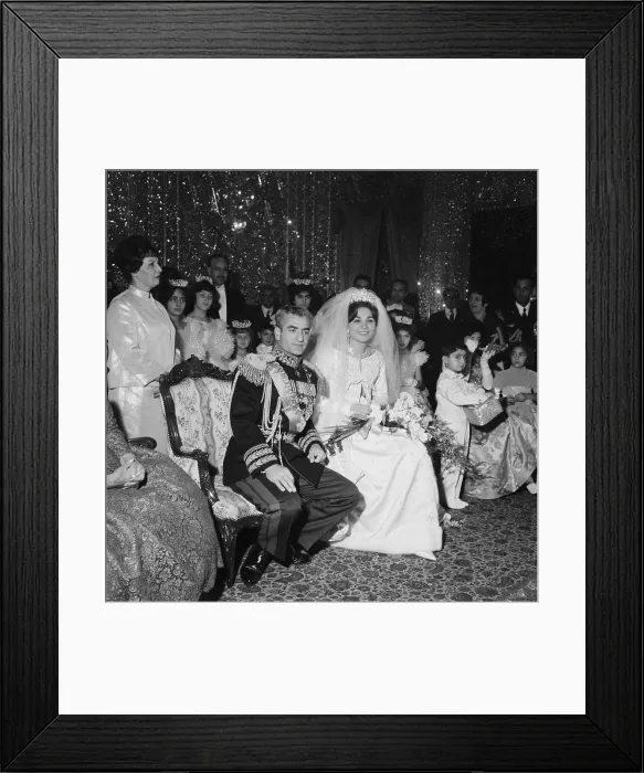 Framed Print : The Shah of Iran and His New Wife Framed Print : The Shah of Iran and His New Wife