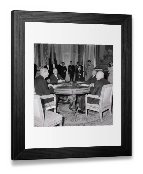 Framed Print : Big Four Leaders at Western Summit Meeting Framed Print : Big Four Leaders at Western Summit Meeting
