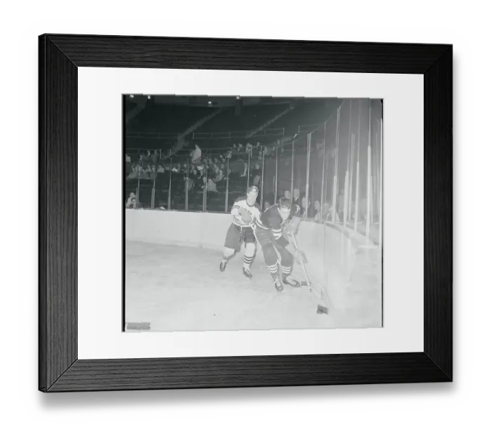 Framed Print : Opponents Competing for Hockey Puck Framed Print : Opponents Competing for Hockey Puck