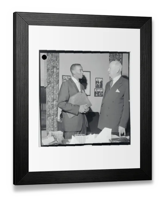 Framed Print : Ernie Banks with James A. Farley Framed Print : Ernie Banks with James A. Farley