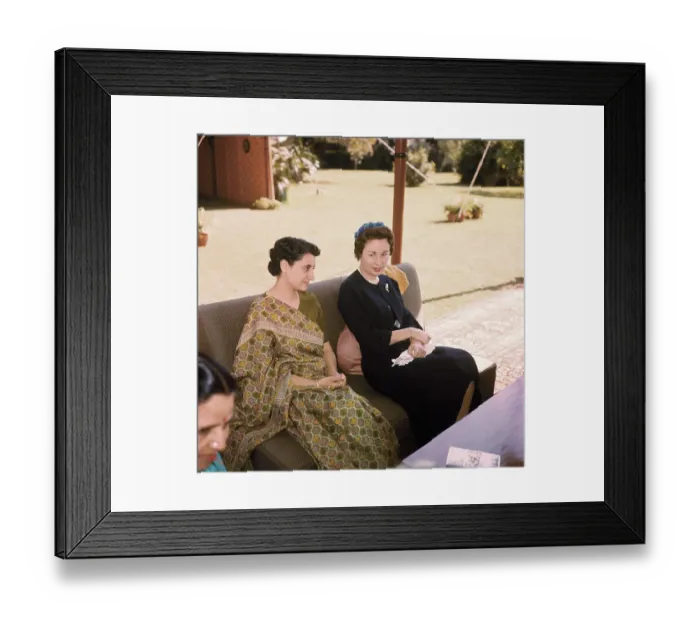 Framed Print : Barbara Eisenhower and Indira Gandhi Framed Print : Barbara Eisenhower and Indira Gandhi