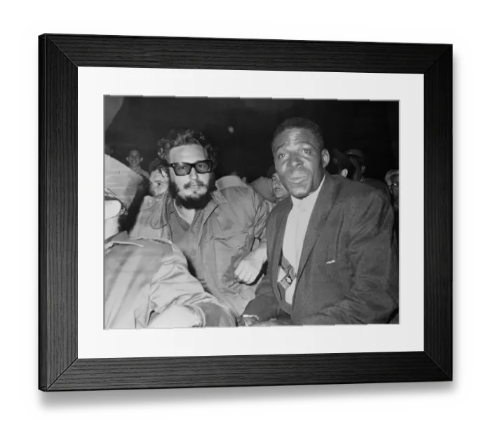 Framed Print : Fidel Castro Sitting Next to Baseball Player Minnie Minoso Framed Print : Fidel Castro Sitting Next to Baseball Player Minnie Minoso