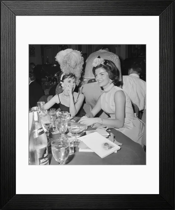 Framed Print : Jacqueline Kennedy Conversing with Baroness Framed Print : Jacqueline Kennedy Conversing with Baroness