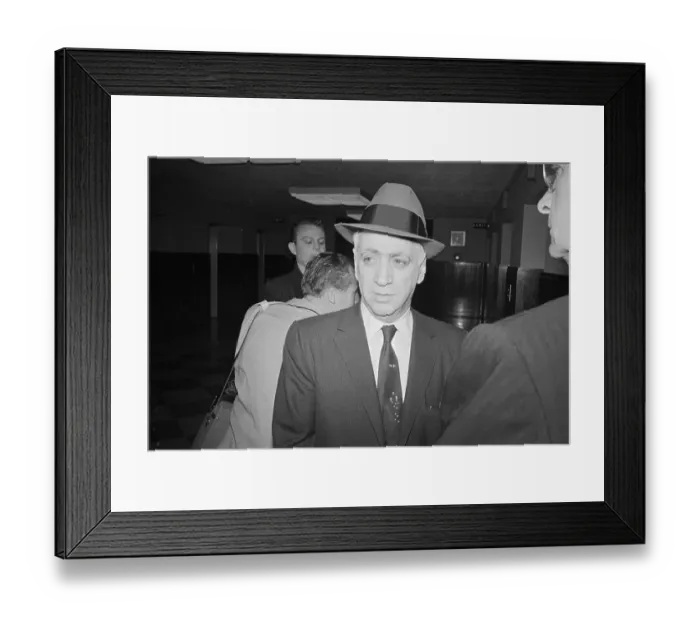 Framed Print : Frankie Carbo Entering District Court
