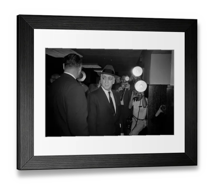 Framed Print : Frankie Carbo Entering District Court Framed Print : Frankie Carbo Entering District Court