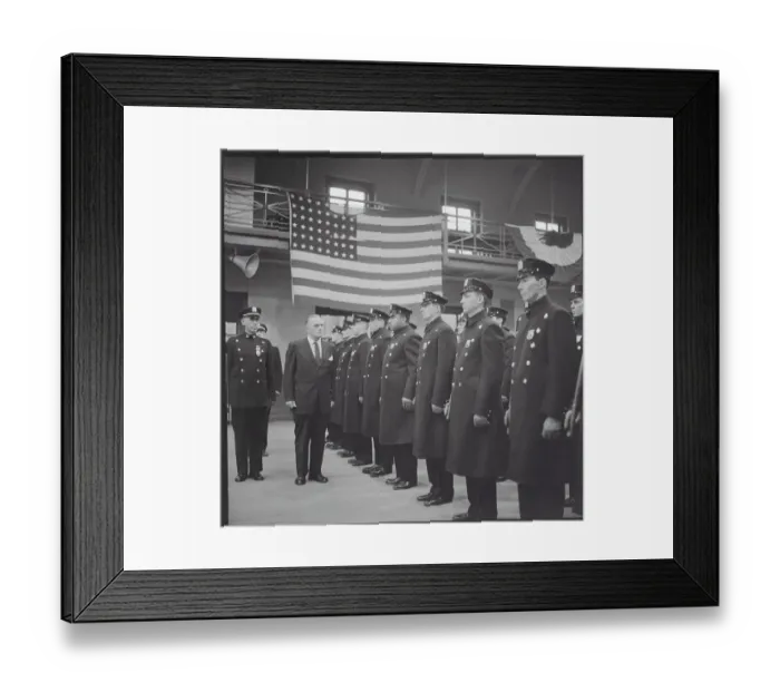 Framed Print : Commissioner Inspecting Tactical Patrol Force Framed Print : Commissioner Inspecting Tactical Patrol Force