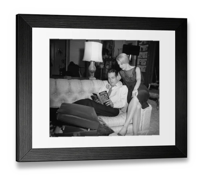 Framed Print : Portrait of Paul Newman and Joanne Woodward Framed Print : Portrait of Paul Newman and Joanne Woodward