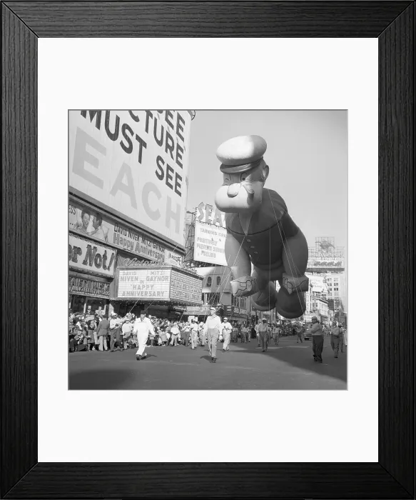 Framed Print : Popeye Balloon in Thanksgiving Day Parade Framed Print : Popeye Balloon in Thanksgiving Day Parade