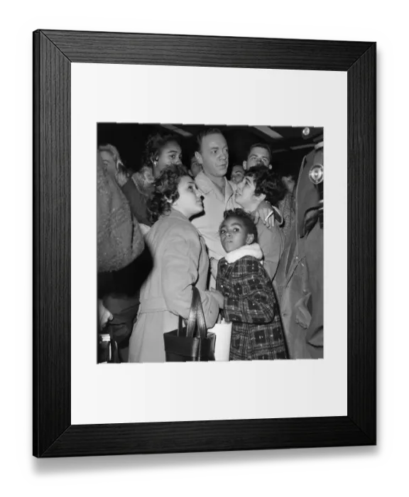Framed Print : Fans Crowd Around Radio Host Alan Freed Framed Print : Fans Crowd Around Radio Host Alan Freed