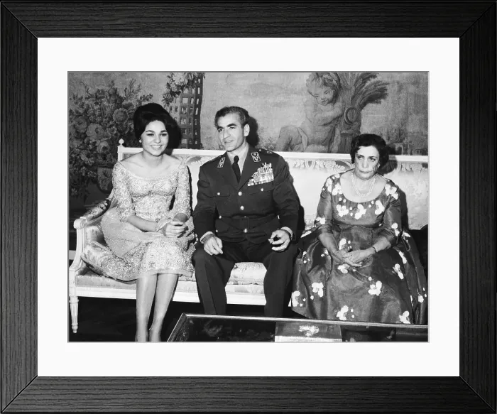 Framed Print : Iranian Royalty Seated in Royal Palace Framed Print : Iranian Royalty Seated in Royal Palace