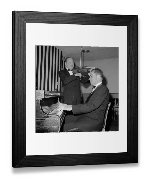 Framed Print : Jack Benny Playing Violin and Richard Nixon Playing Piano Framed Print : Jack Benny Playing Violin and Richard Nixon Playing Piano