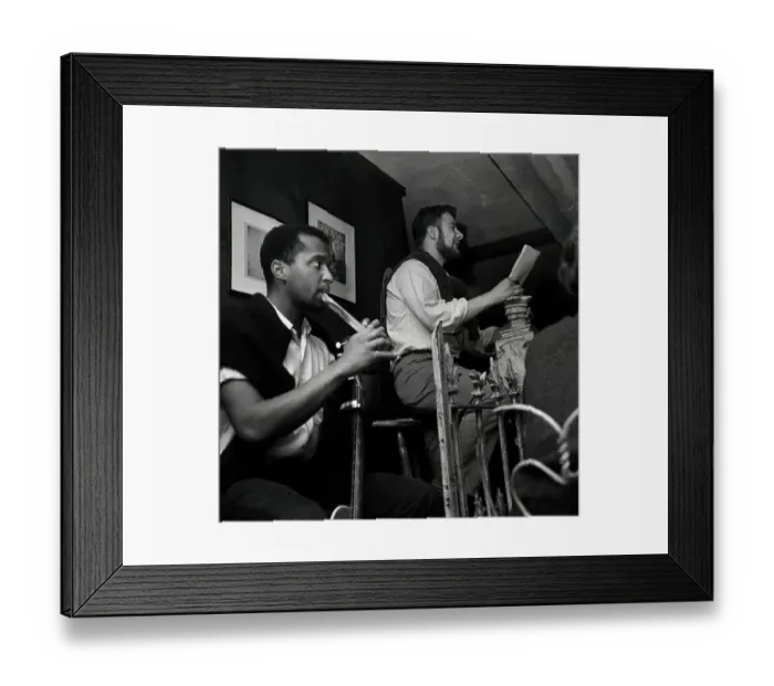 Framed Print : Beatnik Reading Poetry; Floutist; Cafe Framed Print : Beatnik Reading Poetry; Floutist; Cafe