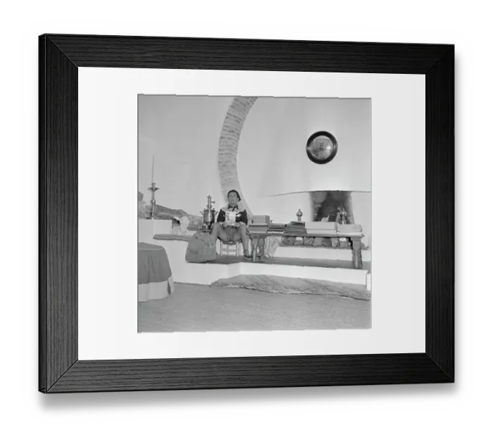 Framed Print : Salvador Dali Lounging in His Living Room Framed Print : Salvador Dali Lounging in His Living Room