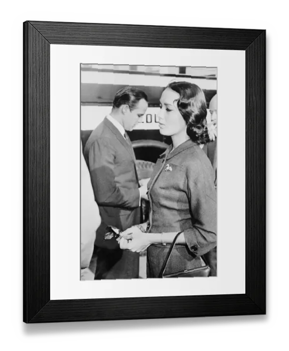 Framed Print : Marlon Brando and Anna Kashfi Framed Print : Marlon Brando and Anna Kashfi