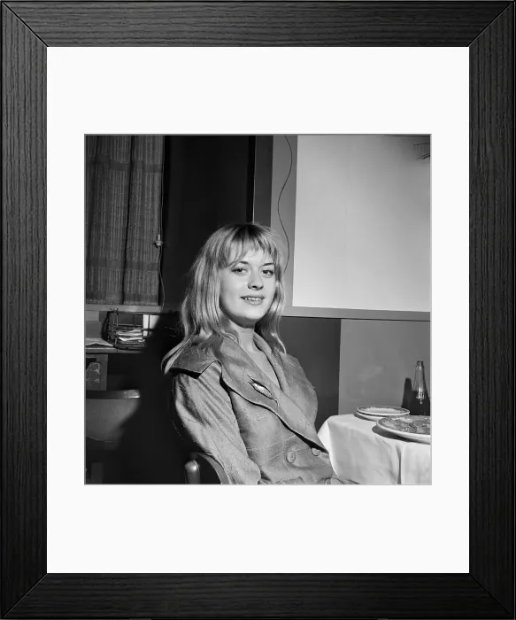 Framed Print : Beverly Aadland Talking with Interviewer Framed Print : Beverly Aadland Talking with Interviewer