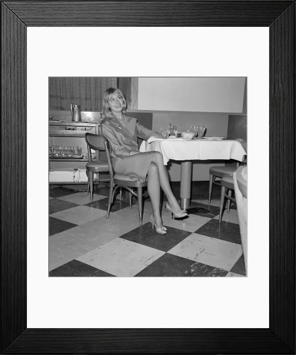 Framed Print : Beverly Aadland Sitting at Table Framed Print : Beverly Aadland Sitting at Table