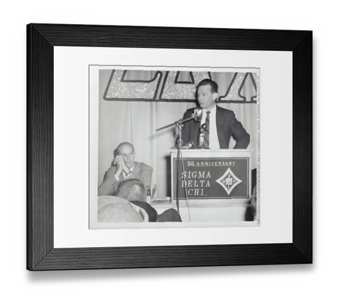 Framed Print : David Brinkley Speaking Framed Print : David Brinkley Speaking