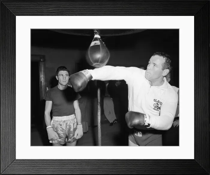 Framed Print : Ingemar Johansson Hitting Punching Bag Framed Print : Ingemar Johansson Hitting Punching Bag