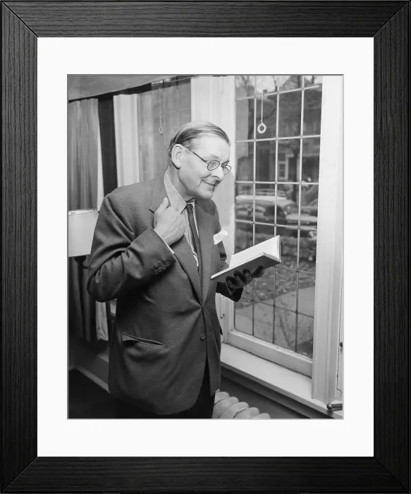Framed Print : T.S. Eliot Reviews Early Poetry