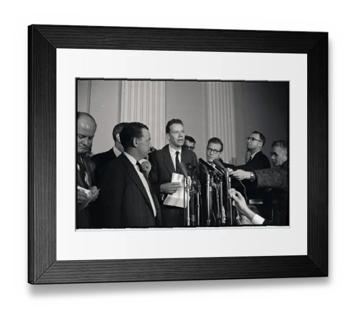 Framed Print : Charles Van Doren Talking to Reporters Framed Print : Charles Van Doren Talking to Reporters