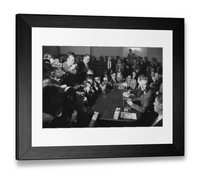 Framed Print : Quiz Show Contestant Charles Van Doren Testifying Framed Print : Quiz Show Contestant Charles Van Doren Testifying