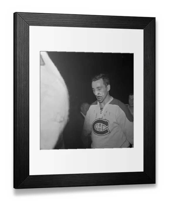 Framed Print : Jacques Plante Wearing Hockey Uniform Framed Print : Jacques Plante Wearing Hockey Uniform