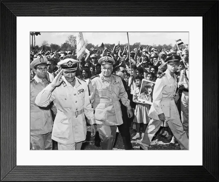 Framed Print : Hakim Abdel Amer Waves to Crowd at Parade Framed Print : Hakim Abdel Amer Waves to Crowd at Parade