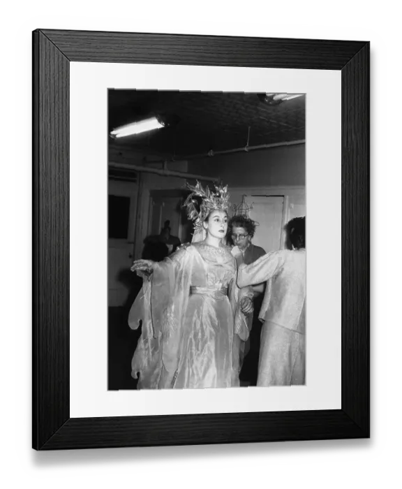Framed Print : Antonietta Stella Being Fitted for Dress Framed Print : Antonietta Stella Being Fitted for Dress