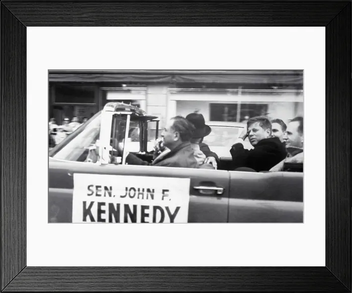 Framed Print : Sen. John F. Kennedy Waving Framed Print : Sen. John F. Kennedy Waving