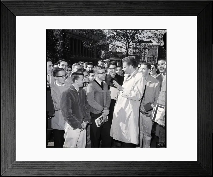 Framed Print : Charles Van Doren Chats With Students Framed Print : Charles Van Doren Chats With Students