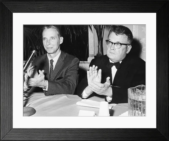 Framed Print : Dr. Leroy E. Burney and Professor A. A. Smorodintsev Framed Print : Dr. Leroy E. Burney and Professor A. A. Smorodintsev