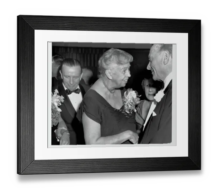 Framed Print : Eleanor Roosevelt Attending Diamond Jubilee Dinner Framed Print : Eleanor Roosevelt Attending Diamond Jubilee Dinner