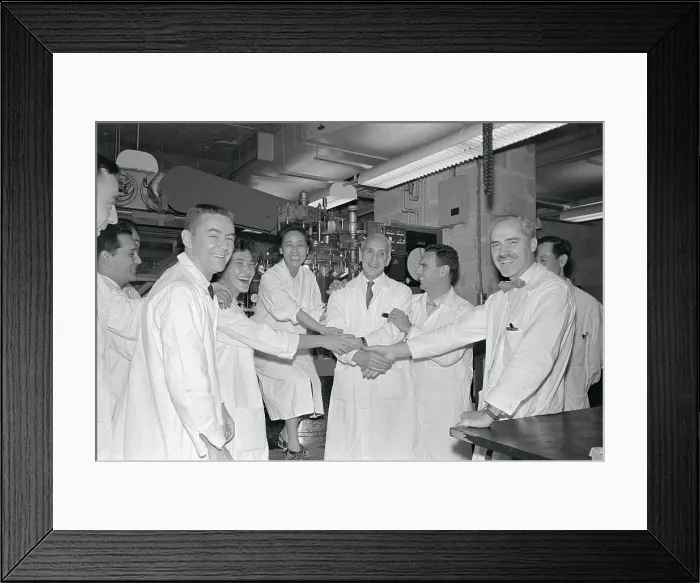 Framed Print : Severo Ochoa Receiving Handshake Framed Print : Severo Ochoa Receiving Handshake