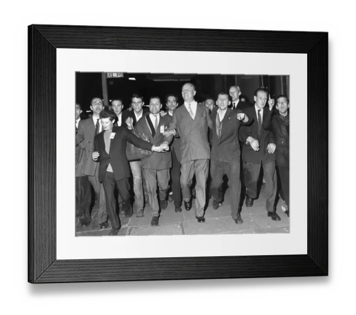 Framed Print : Oswald Mosley and Supporters Framed Print : Oswald Mosley and Supporters