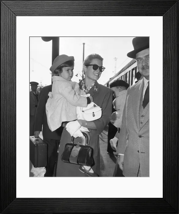 Framed Print : Princess Grace With Princess Caroline Framed Print : Princess Grace With Princess Caroline