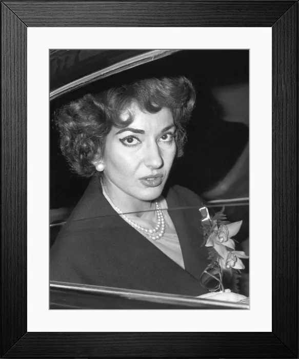 Framed Print : Maria Callas Leaves Paris By Car Framed Print : Maria Callas Leaves Paris By Car