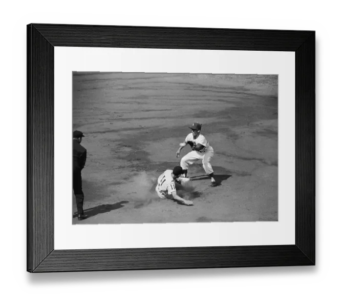Framed Print : Luis Aparicio Stealing Second Base Framed Print : Luis Aparicio Stealing Second Base