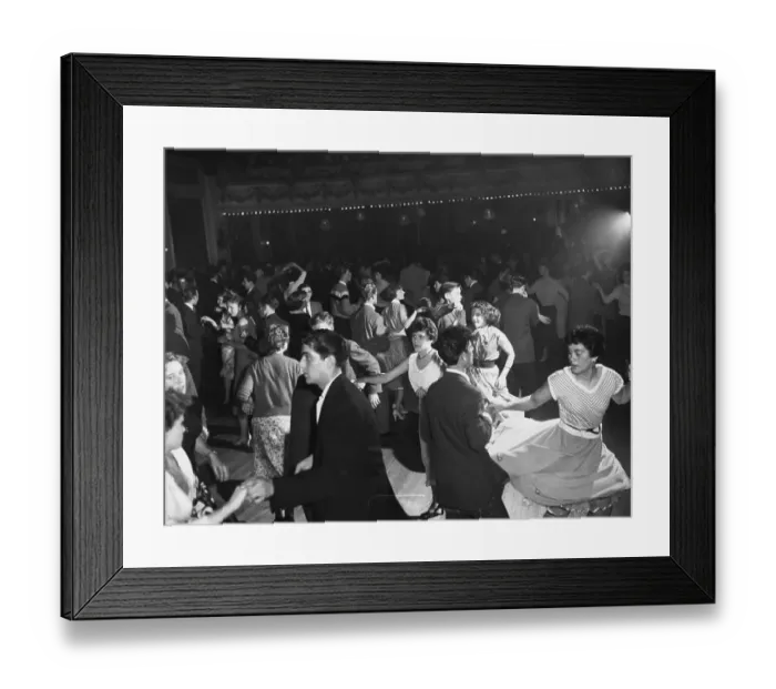 Framed Print : British Teenagers at a Dance Framed Print : British Teenagers at a Dance