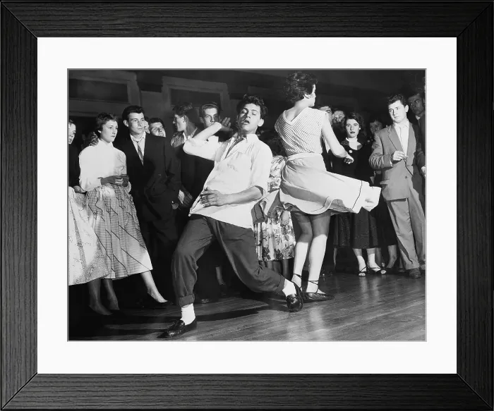 Framed Print : Teenagers Dancing To Rock And Roll Framed Print : Teenagers Dancing To Rock And Roll