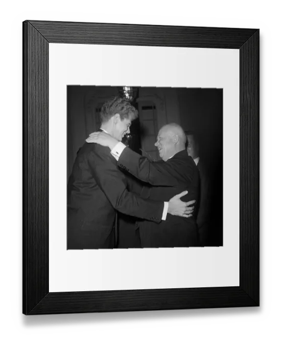 Framed Print : Van Cliburn and Nikita Khrushchev Embracing Framed Print : Van Cliburn and Nikita Khrushchev Embracing