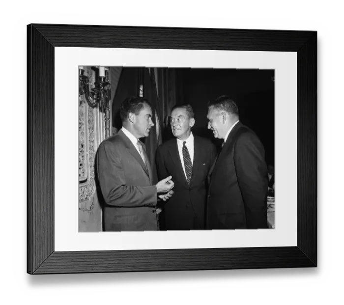 Framed Print : Richard Nixon Talking with Walter Lippman Framed Print : Richard Nixon Talking with Walter Lippman